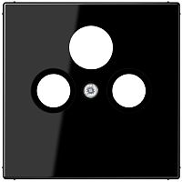 Лицевая панель Jung LS990 для 3-м. розетки TV+R+SAT черный картинка